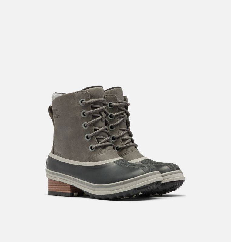 Botas De Agua Sorel Mujer - Slimpack™ Iii Lace Duck Mid Gris/Negras - 13942-LJIB